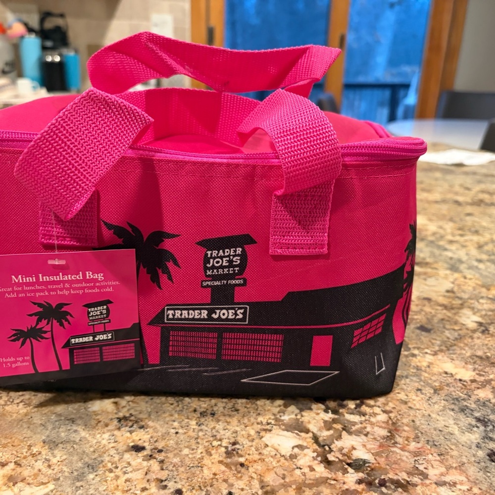 Trader Joe's Pink Mini Insulated Lunch Bag